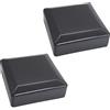 SKIR'CO (2 pezzi) Tappi per pali di recinzione, quadrati 100 x 100 mm Tappi in plastica grigia per pali di recinzione, colore grigio antracite RAL 7016