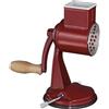 Zassenhaus Grattugia a tamburo CLASSIC, manuale, in metallo laccato, legno di faggio, acciaio inossidabile, base a ventosa, 2 tamburi e pestello, utilizzabile come tagliaverdure, grattugia e pialla,