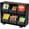 ALEION - Organizer per stazioni da caffè, in legno, con divisori rimovibili per cialde, sciroppo, tazze da tè, agitatori, per casa, caffetteria, bar