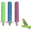HOTMNTY Posatoi per Pappagalli, Giocattoli per Pappagalli, Giochi Trespoli Paw Grinding Giocattolo per Pappagalli, Colorata Scrub Stand Bar per Uccelli Masticare Giocattoli Limaunghie Piattaforma, 20cm, 3 Pz.