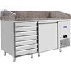 Atosa Banco Pizza Atosa EPF3490-GR - 7 Cassetti - 1 Porta 60x40 - Dim. 151x80x84 cm