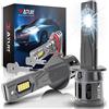KATUR H1 LED Lampadine Fari per Auto, Canbus 80W 16000LM 6000K Bianco Senza Fili Plug & Play, Abbaglianti o Anabbaglianti 400% Luminosità, Mini Dimensioni, 2pcs