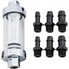 CarBole Filtro del Carburante per Moto,Filtro Benzina in Vetro Cromato,Dimensione Adatto per 1/4, 5/16, 3/8,Elemento Filtrante Sostituibile,Filtro per Gasolio per ATV Dirt Pit Bike Moto Scooter