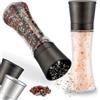 ZOLMER Set 2 macina sale e pepe manuale con macinino in ceramica regolabile - Macina pepe e sale in acciaio inox di alta qualità - Macinino per pepe sale o peperoncino