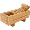 TOPINCN Stampo per Sushi in Legno Rettangolare, Oshizushi Strumento per Sushi Maker Kit Fai da Te, Scatola per Stampi per Riso Portatile per Cucinare
