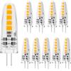 DiCUNO Lampadina LED G4 dimmerabile, 2W equivalente 20W alogena, Bianco caldo 2700K, 12V, 185LM, G4 senza sfarfallio per cappe e faretti da incasso, 10 pezzi