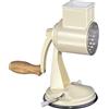 Zassenhaus Grattugia a tamburo CLASSIC, manuale, in metallo laccato, legno di faggio, acciaio inossidabile, base a ventosa, 2 tamburi e pestello, utilizzabile come tagliaverdure, grattugia e pialla,