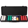 SLOWPLAY Godel set di fiches da poker in ceramica per Texas Hold'em, 500 pz [con valori numerati], 39 mm e 10 g l'una | Con elegante valigetta in policarbonato tedesco extra-resistente