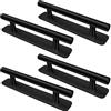 LYCXAMES Maniglie Armadio, 4 Pezzi Maniglie per Mobili da Cucina Autoadesive, Maniglia Cassetti Acciaio Inossidabile per Cassetto, armadietti, Porte, 128mm, Nero
