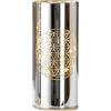 DRW Candela LED in vetro argentato 15 x 6,5 cm