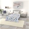 Italian Bed Linen Trapuntino Estivo Linea BASIC Made in Italy Copriletto Stampato in Morbida Microfibra - Trapunta Primavera Estate Mezza Stagione - Foglie, Singolo 160x240cm