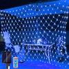 Micacorn Rete Luminosa Solare, 2 x 3M Tenda Luci 8 Modalità 192 LED Con Telecomando Impermeabili Garden Fata di Luce per Natale Feste Matrimonio Gazebo Esterni