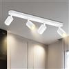 BOYIR Faretti da Soffitto Orientabili, GU10 Faretti LED da Soffitto Bianco, Lampada Soffitto 2 Luci Moderni, Faretto da Parete Interno in Alluminio per Cucina, Camera, Barra, Lampadina Non Inclusa
