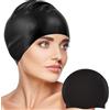 Comioke Cuffia da Nuoto Cuffia Piscina in Silicone di Alta qualità Atossico Antiscivolo Proteggi i Capelli Adatto Perfetto Silicone Cuffia Unisex in Silicone, Cuffia Piscina Donna e Uomo, Cuffia Nuoto