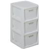 BranQ Home essential BranQ - Home essential Scaffale in rattan con 3 cesti in plastica PP senza BPA, 29,5 x 24 x 48,7 cm