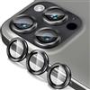 Giftorld Protezione dell'obiettivo della fotocamera per iPhone 14 Pro/14 Pro Max, anello 3D in alluminio, vetro temperato 9H, protezione a 360 gradi, chiarezza HD. (nero)