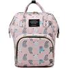 Lazeny Zaino Mamma Impermeabile Neonato Zaino Fasciatoio Borsa Multifunzione Nappy Stoffa Zaino Borsa con Grande Capacità, Maternità Borsa da Viaggio Pannolini/Borsa per la Cura (Coniglietto Rosa)