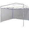 Bop Garden Set 2 Pareti Laterali Bianche Impermeabili Per Gazebo 3x3, 290x180cm con Fascette in Velcro | Paratia Tenda Laterale Idrorepellente per Gazebo