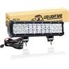 PICAA Barra LED Fuoristrada Barra Luce a Led Doppia Fila 30.5cm 72W Combinata Con 12V Cablaggio 6000K Impermeabile Fari LED Luce da Lavoro Trattore Auto Camion Barca 4x4 ATV
