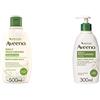 Aveeno Crema Corpo Idratante Bagno Doccia,Daily Moisturising, Profumo Delicato, Pelli da Normali a Secche, 500 ml & Crema Corpo Idratante, Daily Moisturising, Senza Profumo