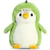 Wishstar Pinguino Peluche Morbido Cuscino per Bambini Ragazzi, Grande Compleanno Natale Lunghi Giocattoli Morbidi Verde Dino