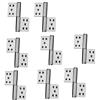 NUZAMAS - Set di 8 cerniere per porta (4 paia), in acciaio inox 304, rotazione di 360 gradi, due foglie, cerniere staccabili per porte di finestre, armadi, ante