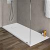 Inbagno Piatto doccia in resina 80x170 cm su misura Bianco effetto pietra Serie Agorà Design Slim con spessore 3 cm