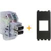 Fanton caricatore doppia presa USB AA 5V 2,4A Compatibile Vimar Eikon Nero