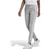 adidas Essentials Single Jersey 3-stripes Joggers Pantaloni sportivi, Medium Grey Heather/White, XXL Donna