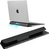 Psitek Supporto di Raffreddamento Alluminio per Laptop - Migliora Raffreddamento, Ergonomia, Stabilità e Versatilità - Compatibile con MacBook e tutti i Laptop, con righello