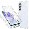 Mosoris Cover per Samsung A55 5G, Glitter Silicone Antiurto 360 Gradi con Protezione Schermo Integrata Morbido TPU Bumper Trasparente Full Case fronte retro Cover Custodia Samsung Galaxy A55