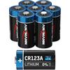 ANSMANN CR123A 3V Lithium Battery - Confezione da 8 batterie CR123 adatte a telecamere, sistemi di allarme, torce e molto altro - batteria usa e getta da 1700 mAh - resistente al calore e al freddo