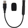 Sxhlseller Microfono, Collo di Cigno Doppio Microfono a Condensatore Mini Registratore Microfono a Interfaccia USB Microfono per Canto, Chat Vocale, Webcast, Insegnamento Online, Conferenza