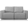 EVERGREENWEB MATERASSI & BEDS EVERGREENWEB - Divano Relax Elettrico 2 posti Separati Reclinabile con Pulsanti Divano Letto Matrimoniale tipo Doppia Poltrona Motorizzata con Sedute Indipendenti Tessuto Imbottito Color Grigio Chiaro