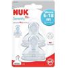 MAPA Gmbh NUK TETTARELLA FC+ FLOW CONTROL SILICONE 6-18 M 2 PEZZI