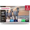 Thomson Smart TV 43 Pollici 4K Ultra HD Display LED Sistema Android TV DVBT2/C/S2 Classe F colore Bianco - 43UA5S13W