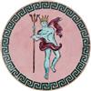 GINORI 1735 Piatto Segnaposto Il Viaggio Di Nettuno Pink