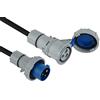 Electraline 46142 Prolunga in Gomma Presa Industriale IEC Spina a 3 Poli Adatta per Camper, Campeggio, Caravan, Barca, cantiere-IP67, Sezione Cavo 3G1.5mm, 10 mt