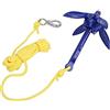 DEWIN Kit per Ancora per Barca, Ancora Pieghevole, Corda per Ancora per Kayak per Canoa Gonfiabile in Alluminio Resistente, Set di Fibbie Accessori per SUP Paddle Board Kayak Canoa Motoscafo Presente