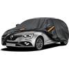 Kayme Telo Copriauto da Esterno, Compatibile con Renault Megane Schrägheck (1999-2025), Copertura a 7 Starti per Impermeabile Anti UV Anti Vento Antipolvere, Telo Copri con Cerniera e in Cotone.