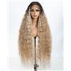 Style Icon Parrucca da donna con lace front, super lunga e riccia, 104 cm, colore biondo sfumato