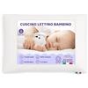 baby idea Babysanity Cuscino Letto per Bambini 2-4 Anni - Antisoffoco e Traspirante - Per Lettino, Neonato, Culla - Made in Italy - Morbido, Sicuro, Certificato Oeko-Tex