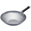 KitchenCraft World of Flavors Wok per Induzione in Acciaio al Carbonio Non Rivestito, Stile Cinese, 30 cm