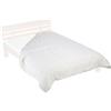 Relaxdays Piumino Letto Singolo, Matrimoniale, 200x220 cm, 4 Stagioni, Poliestere, Trapunta Estiva e Invernale, Bianco