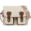 Pollini - Tracolla Heritage Messenger in PVC e vitello - Avorio/marrone