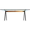 Driade Frate Tavolo L 200 trasparente, nero, faggio naturale