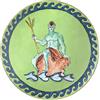 GINORI 1735 Piatto Segnaposto Il Viaggio Di Nettuno Verde
