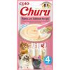 INABA CHURU CREMOSA PUREE PER GATTI al tonno e salmone 4x14g scadenza 16/11/2025