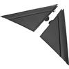Qiilu Specchietto Retrovisore Triangolo Piastra Trim, Specchio Porta Bandiera Copertura 1SH17KX7AA Specchietto Retrovisore Sinistro Destro Triangolo Piastra Trim Sostituzione per Fiat 500(Nero Opaco)