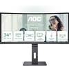 AOC CU34P3CV Monitor PC 86.4 cm (34") 3440 x 1440 Pixel UltraWide Quad HD LED Nero